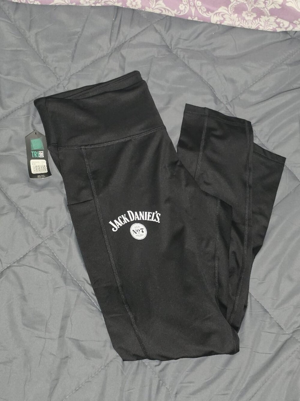Tri-Dri 3/4 length Leggings with Jack Danial's Logo (L)
